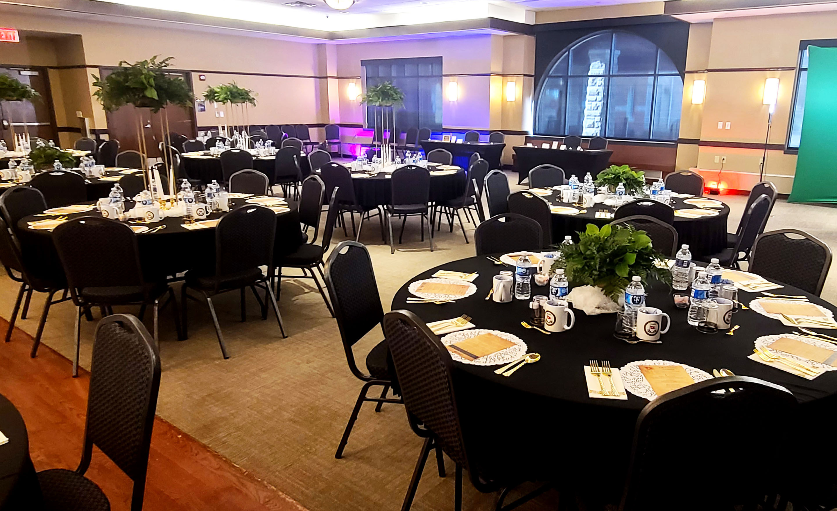 Natatorium conference room set for event